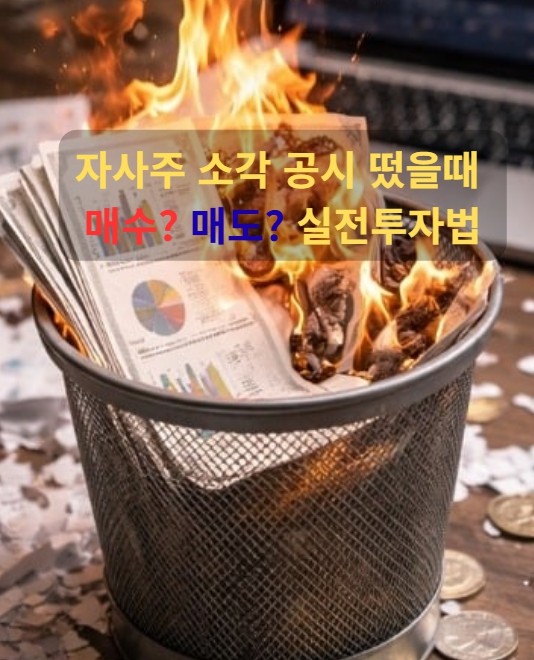 자사주 소각 공시 떴을때 사야할까? 팔아야 할까? 실전투자법 주식소각
