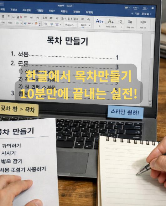 한글 목차만들기