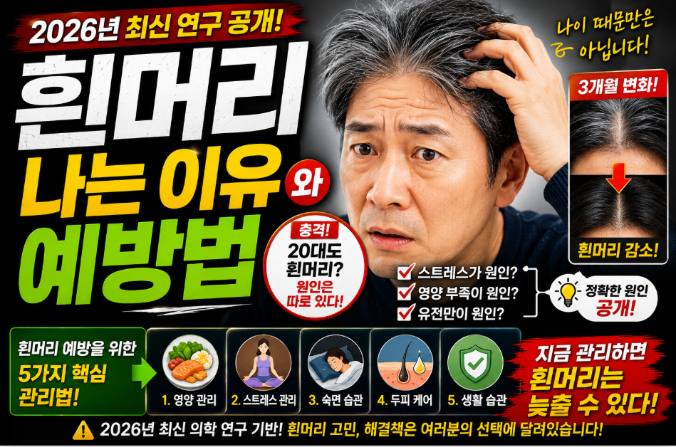 흰머리 나는 이유 예방법 갑자기 늘었다면 지금 확인해야 할 신호 흰머리 나는 이유