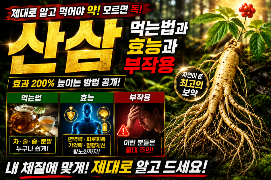 산삼 먹는 법 산삼 효능과 부작용 제대로 알고 시작해야 하는 이유 정리 산삼 먹는 법