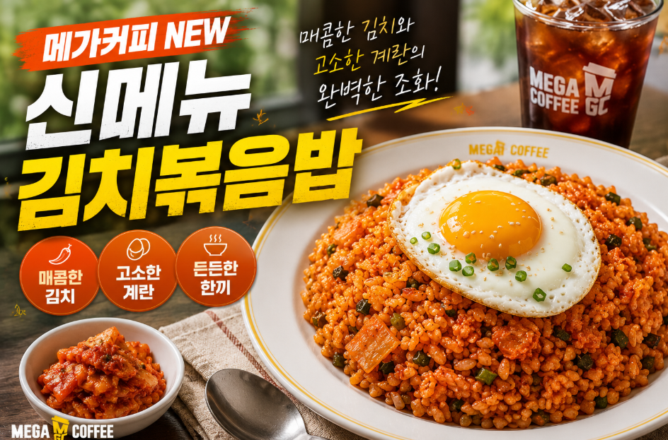 메가커피 김치볶음밥 통쏘시지 김볶밥 4400원 한 끼의 진짜 실체 확인 메가커피 김치볶음밥