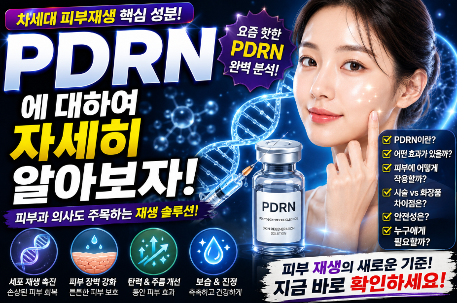 피부 고민별 PDRN, PRX T33, 리쥬란 3분 비교 피부재생 시술 정리 PDRN