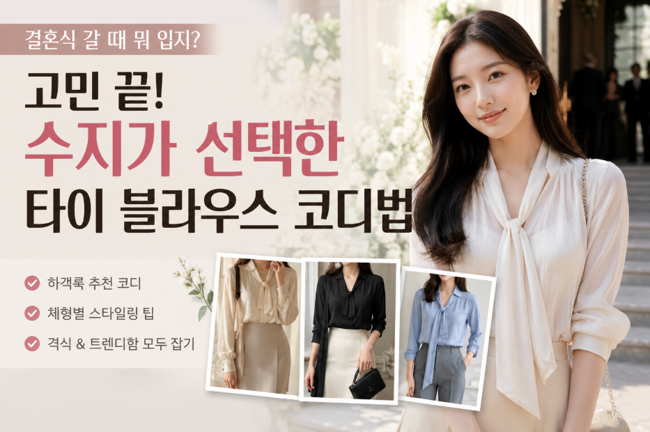 결혼식 갈 때 뭐 입지? 하객룩 수지가 선택한 타이 블라우스 코디법 결혼식