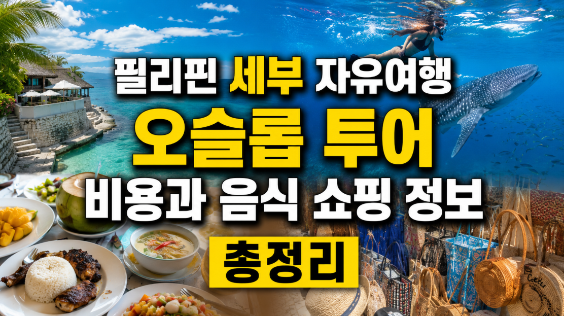필리핀 세부 자유여행 오슬롭 투어 비용과 음식 쇼핑 정보 총정리 여행