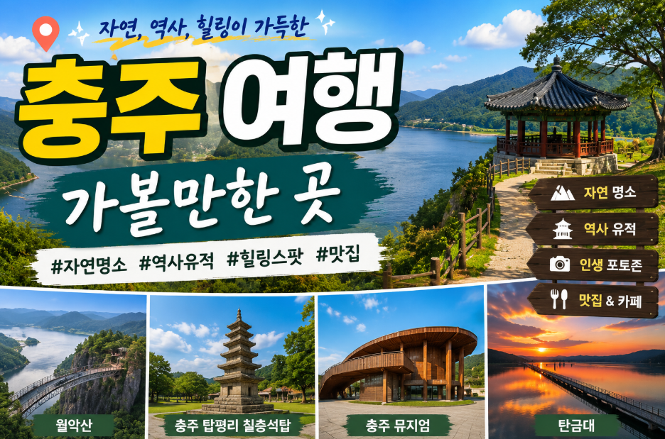 충주 가볼만한곳 추천, 한 번 보면 일정 바꾸게 되는 감성 여행지 모음 충주 여행