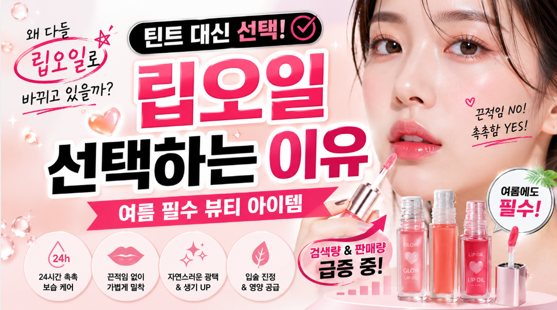 립오일 틴트 대신 선택하는 이유 여름 필수 뷰티 아이템 현재 급증 중 립오일