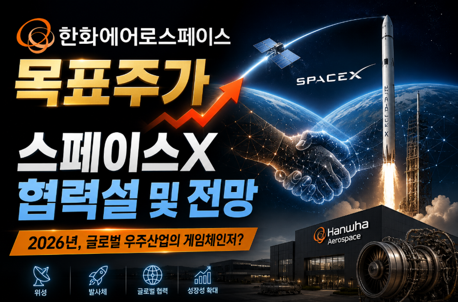 한화에어로스페이스 목표주가와 스페이스x 와의 협력설 및 전망 한화에어로스페이스