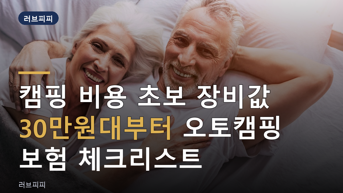 캠핑 비용