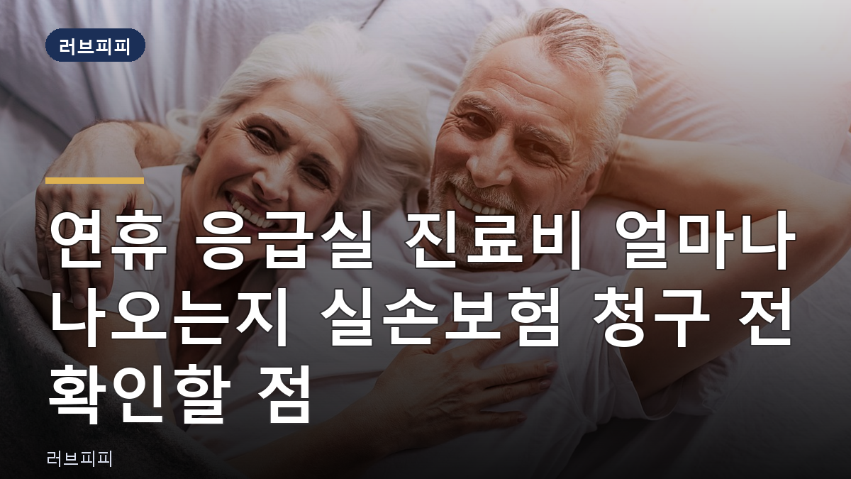 연휴 응급실 진료비