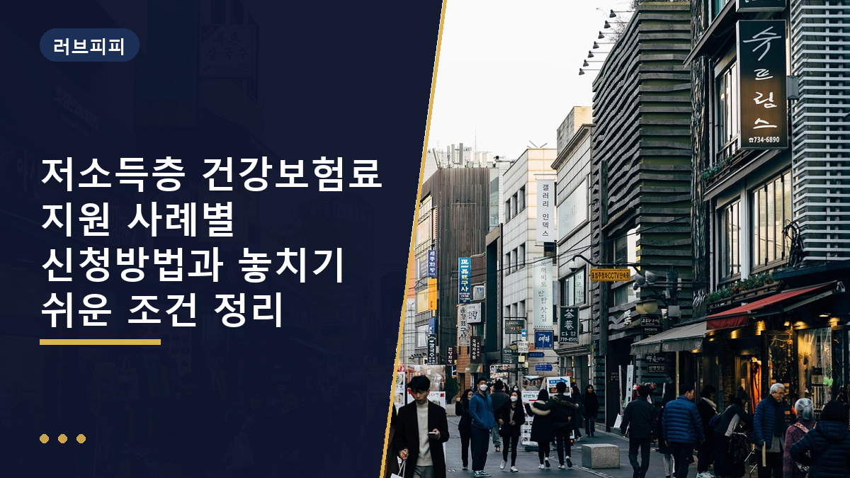 저소득층 건강보험료 지원