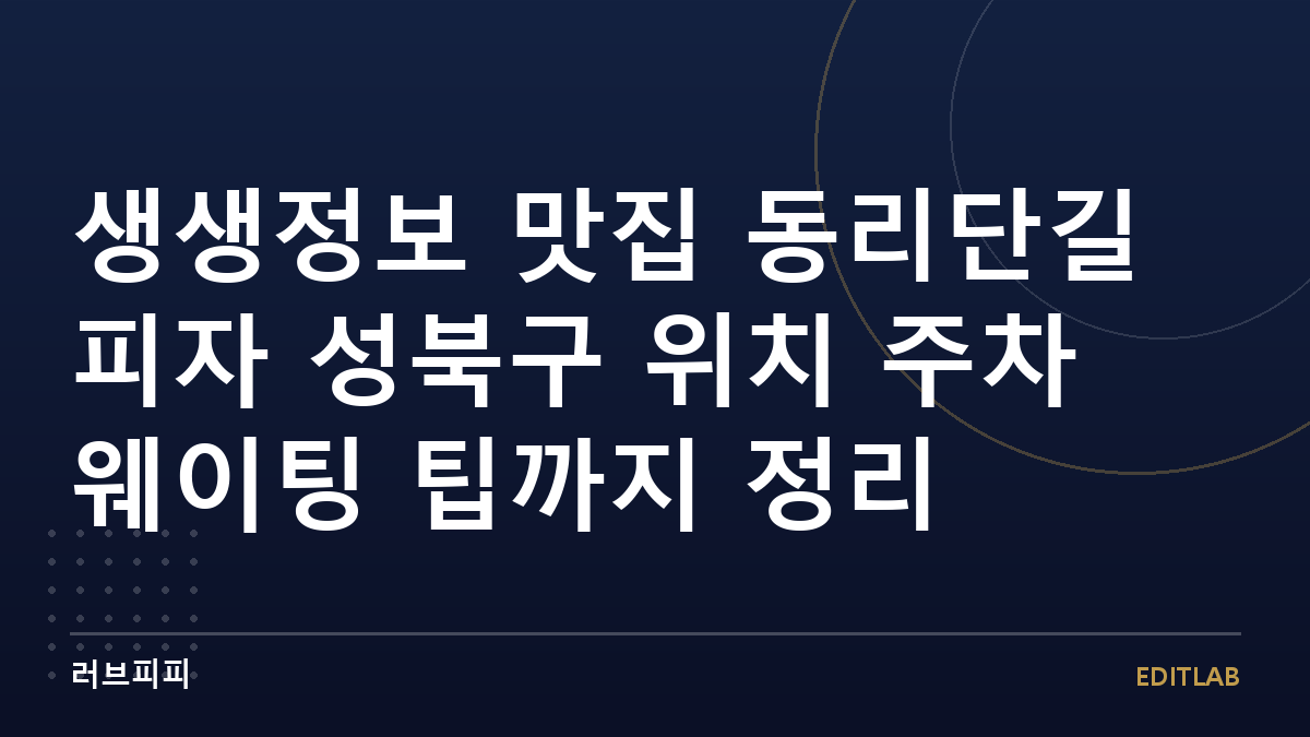 동리단길 피자